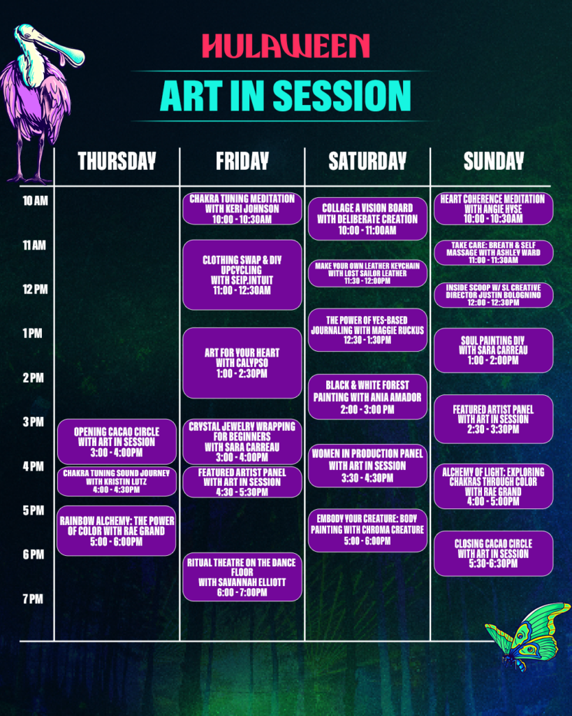 HULA 2024 Art In Session Schedule