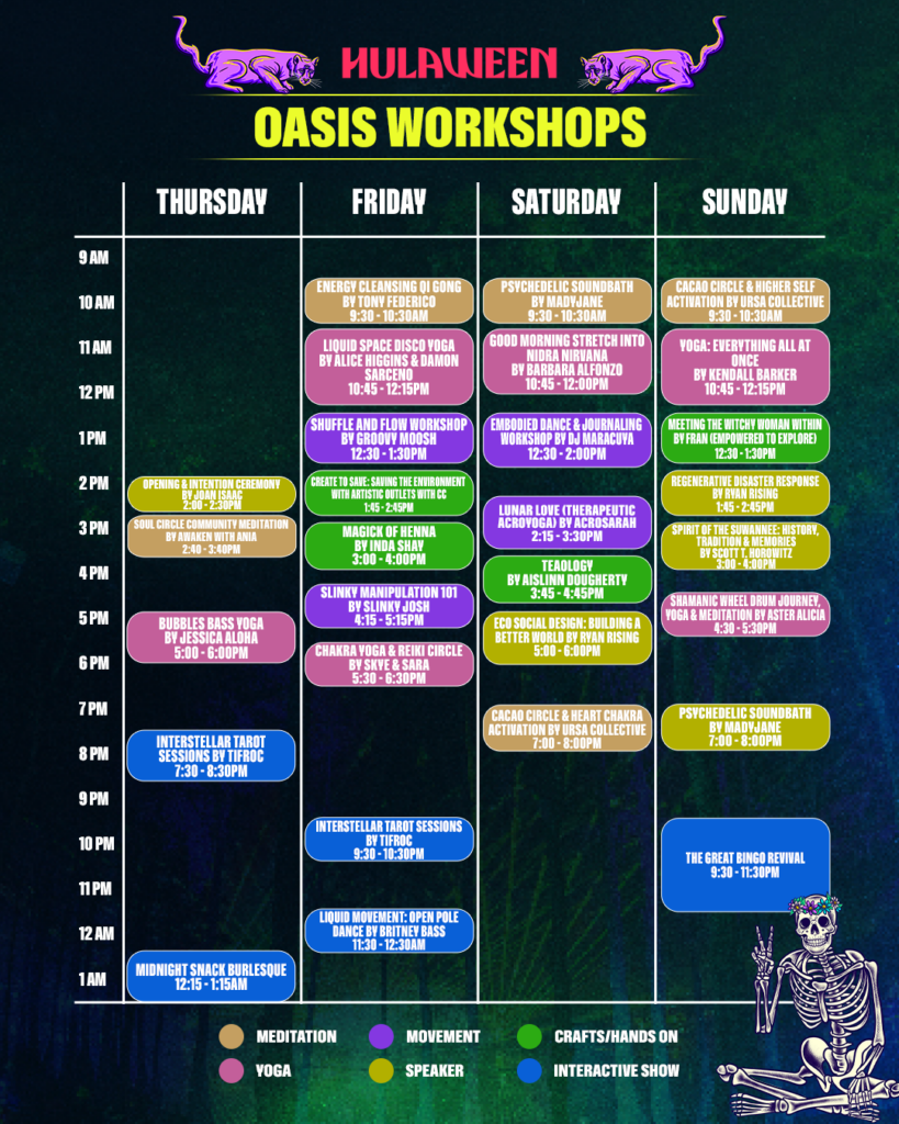 Hula 2024 Oasis Workshop Schedule